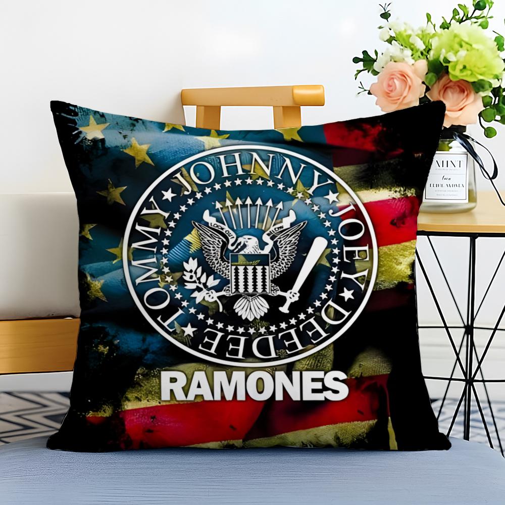Подушка с принтом панк-группы R-Ramones Наволочка Стирка возможна Льняная Наволочка Мягкая Для Дивана Кровати Уютная Домашняя Комната Декор