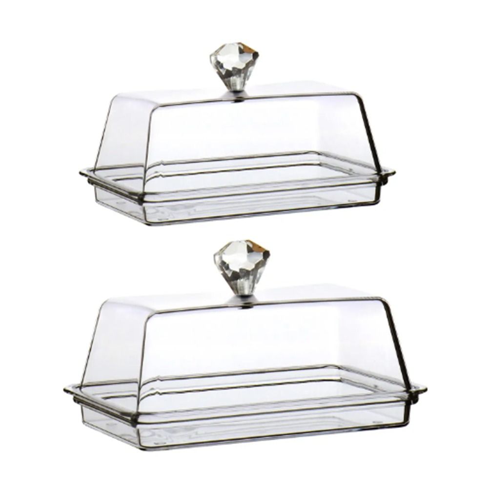 Rectangular Butter Holder Acrylic Butter Keeper Tray Practical Clear Butter Dish Household