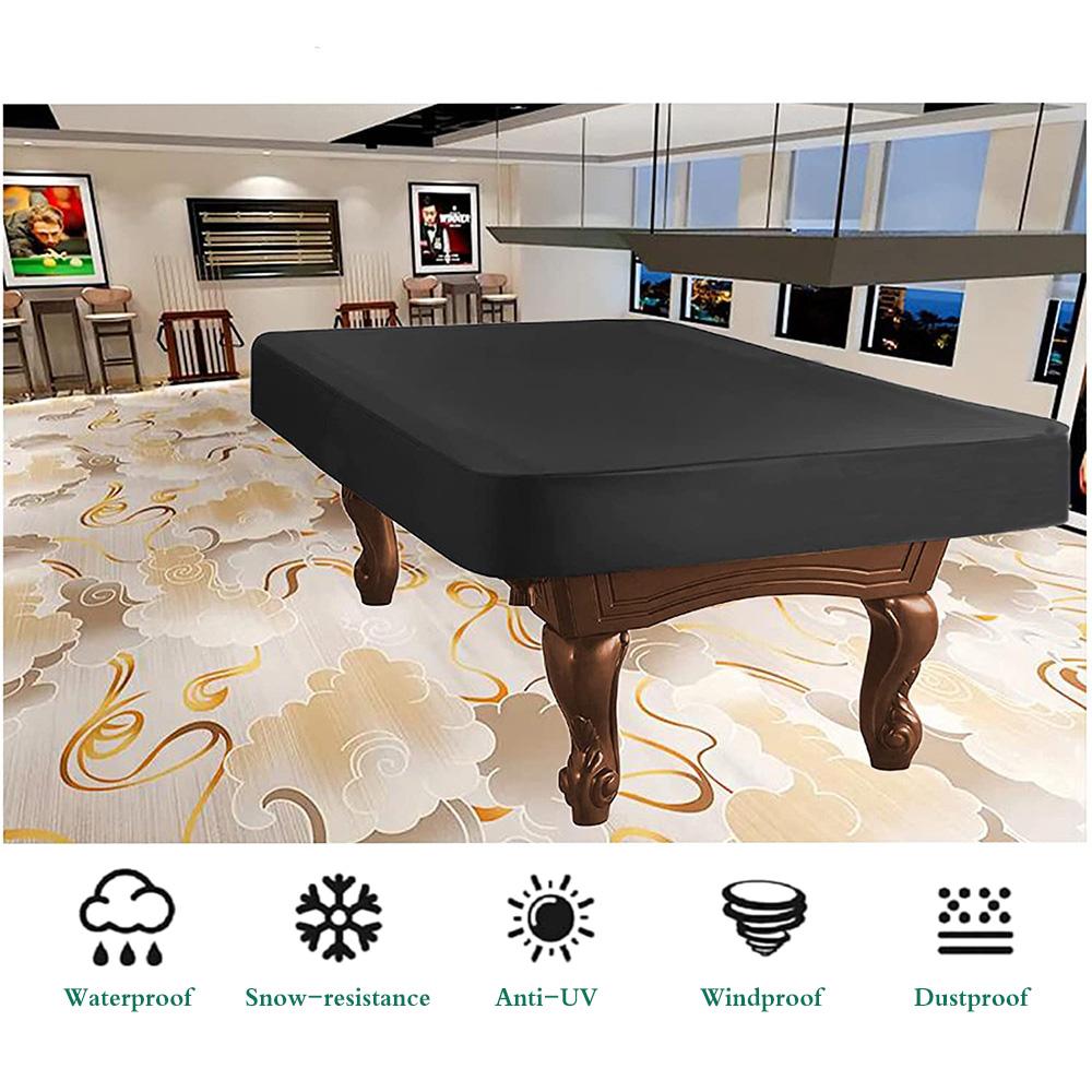 Pool Table Cover Oxford Cloth with PVC Coating Waterproof and Silver Coated for Outdoor Ping Pong Table Cover