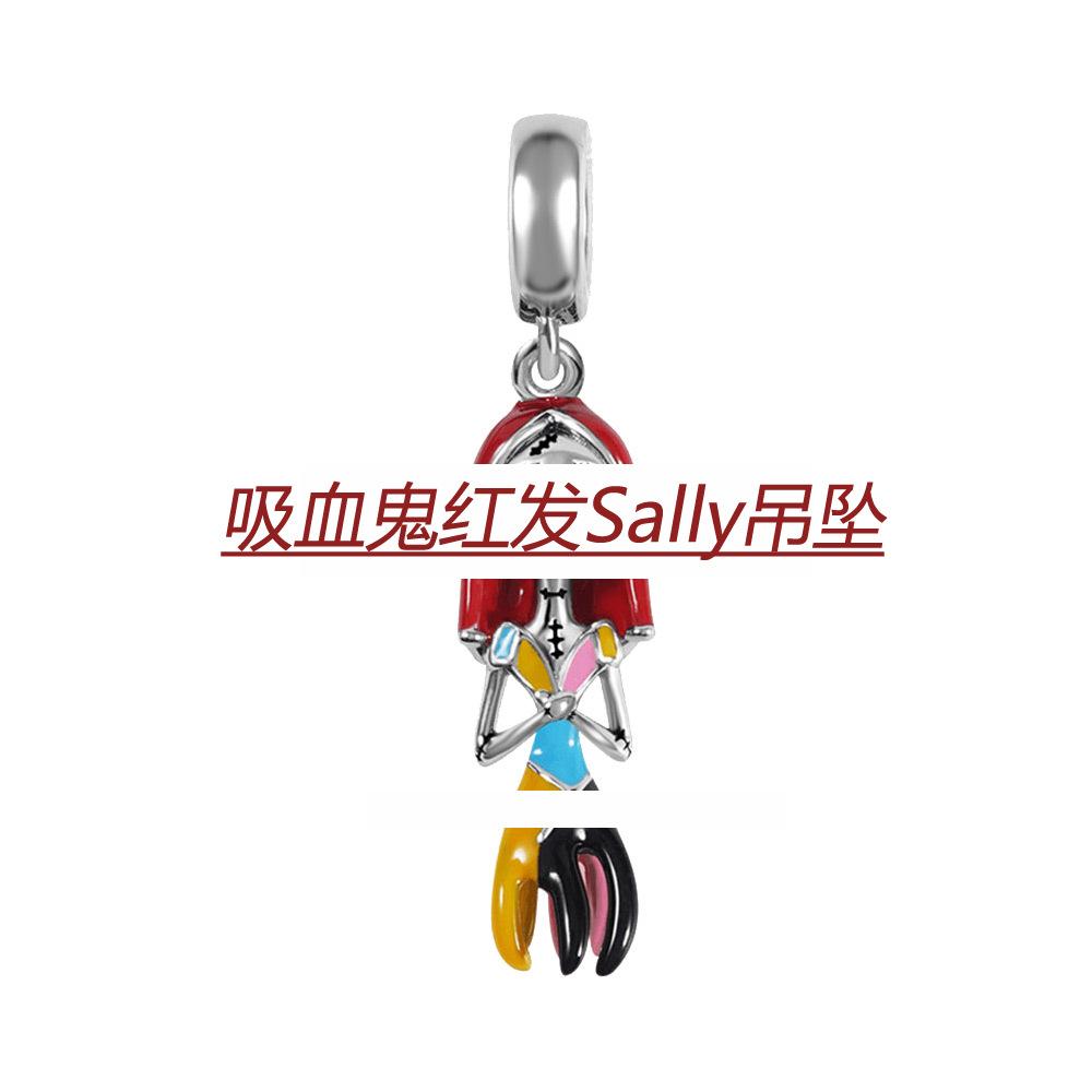 S925 Silver Salamander Heart Bead Cartoon Robot Vampire Theme Handmade Jewelry DIY Accessory