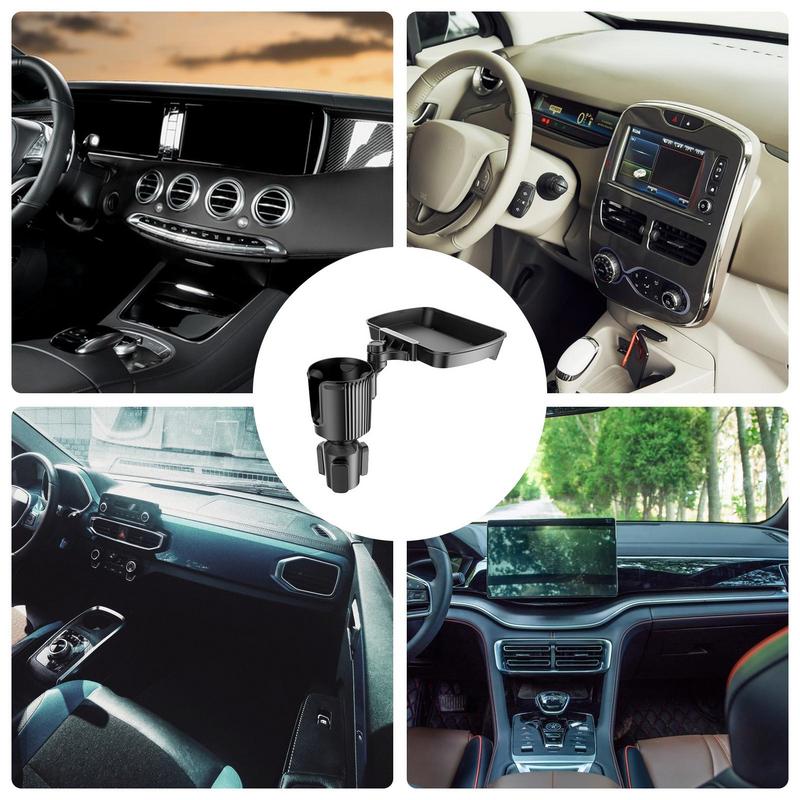 Регулируемый подстаканник, вращающийся на 360 градусов, удлинитель, поднос для еды в автомобиле, поднос с держателем для телефона для внедорожников, гольф-каров, грузовиков