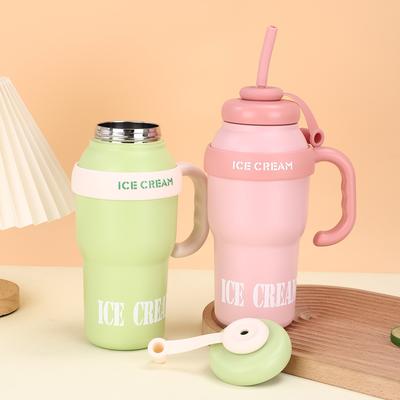 Новая чашка Big MAC Straw Cup из нержавеющей стали Ice Bulba Cup с высоким уровнем внешнего вида для разделения чая для мужчин и женщин Outdoor Thermos Cup