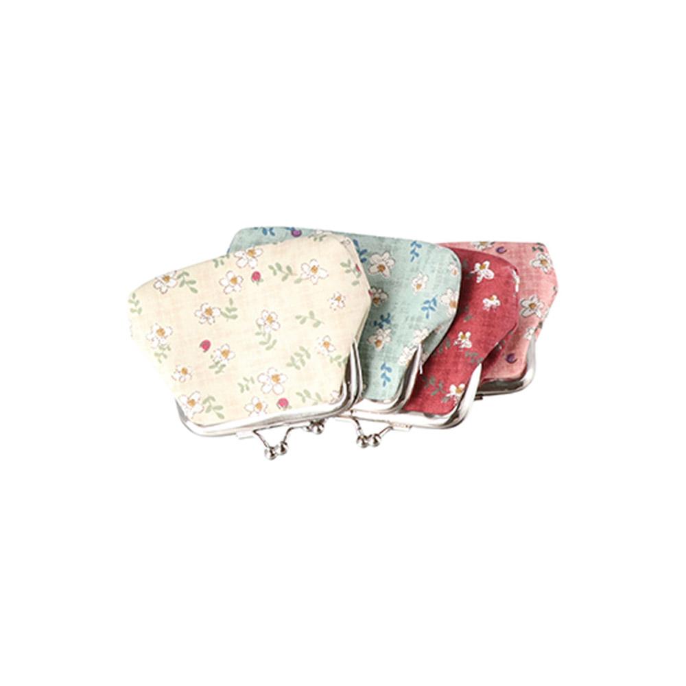 Vintage Bright Colored Hasp Purse Lady Retro Money Clip Small Wallet Coin Purse Clutch Bag