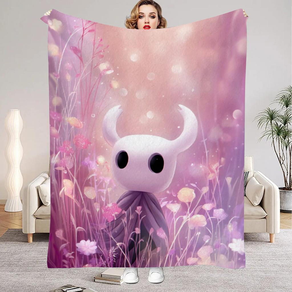 Плед Hollow Knight с рисунком из игры, фланелевый плед для декора гостиной, спальни, новогодний, рождественский подарок для фанатов