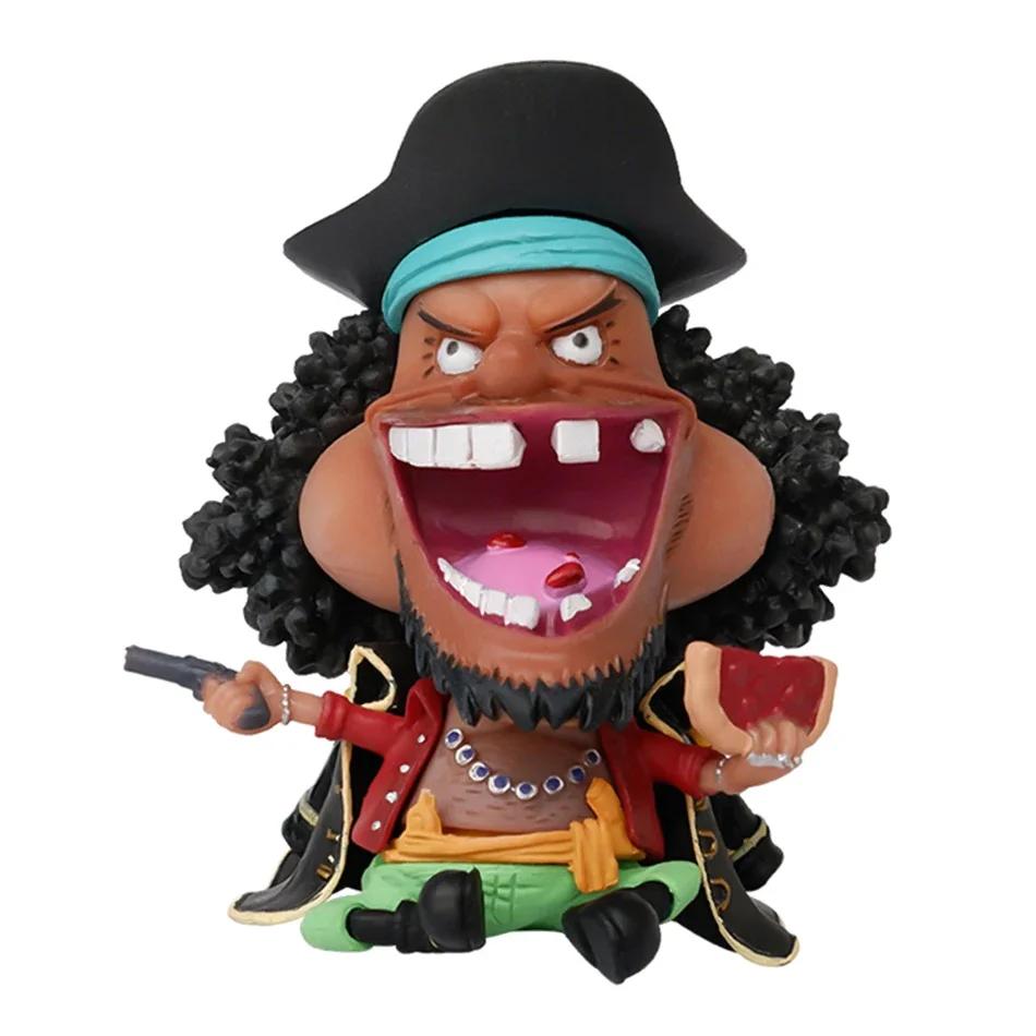 Аниме Q-версия One Piece Большая голова Роуд Фейсулонцзяобаас Императрица Ручная работа Сидящая кукла ПВХ Модель Аниме Милое украшение Подарок