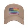 LGBT Gay Pride Rainbow American Flag Baseball Cap Sun Protection Unisex Women's Adjustable Dad Hat Spring Snapback Caps