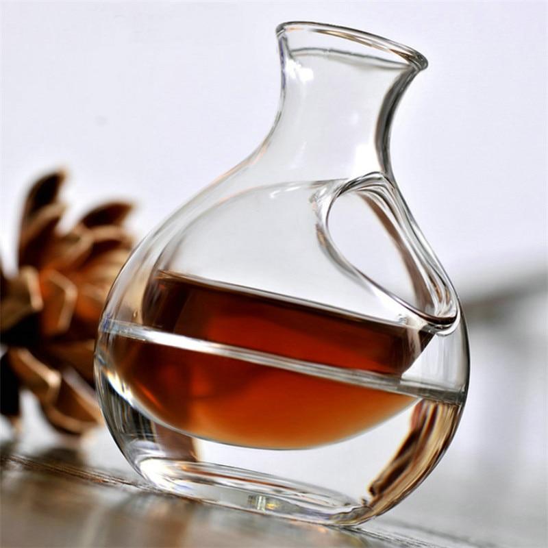 250ml Glass Wine Bottle Hole Sake Ice Jug Hamster Nest Cooling Brandy Whiskey Beer Decanter Transparent Wine Carafe Superior Bar Tools