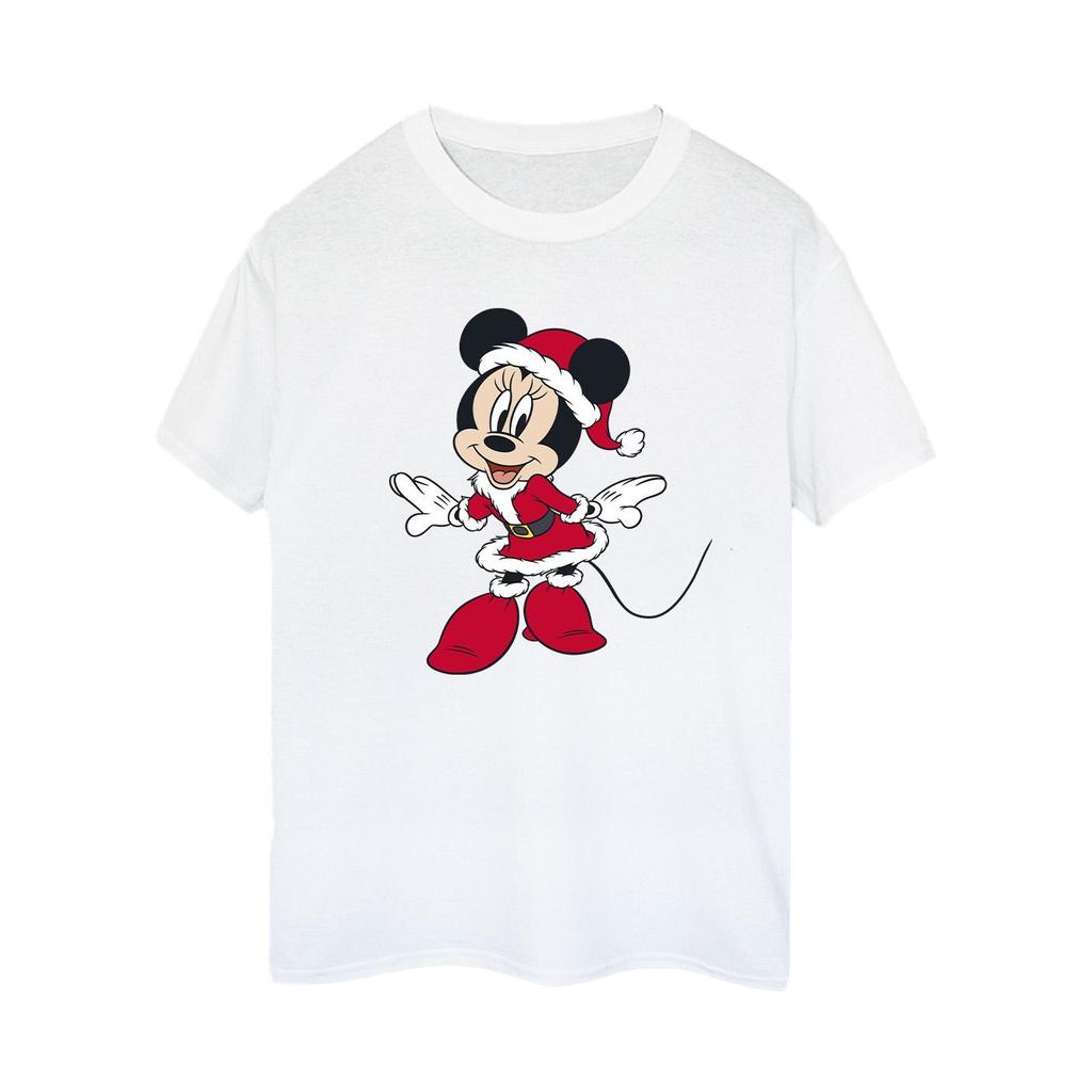 Disney Womens/Ladies Minnie Mouse Christmas Boyfriend T-Shirt
