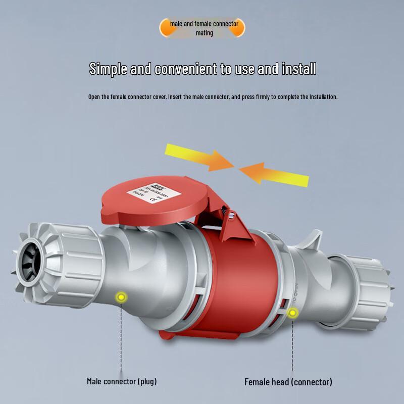 Промышленный штепсельный разъем MAXCENT 32A 4-контактный IP44