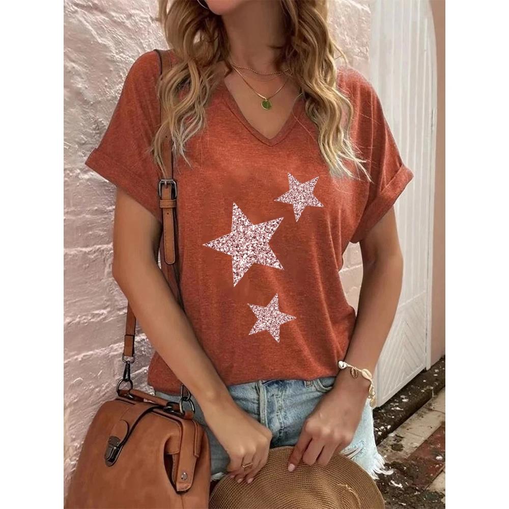 Модная женская футболка с v-образным вырезом и короткими рукавами, уличная одежда Harajuku, женская одежда Y2k, сексуальная женская футболка, повседневная одежда