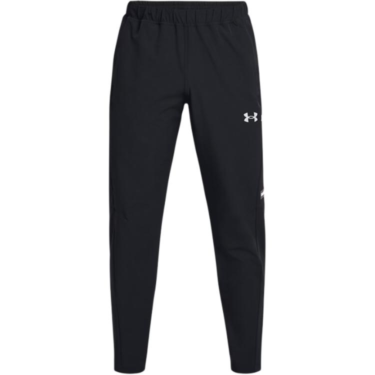 Under Armour Серия «Плетеная» Осень/Зима 2024 Логотип бренда Водонепроницаемые Свободные Удобные Рабочие Повседневные Брюки Мужские Брюки Черные Светоотражающие 1389256-001