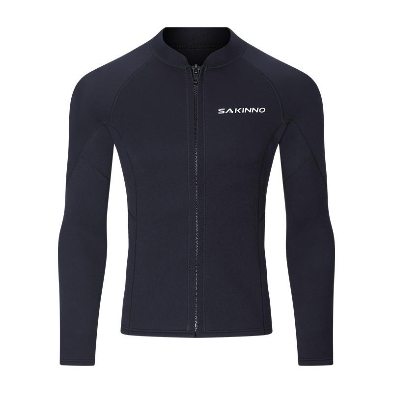 Unisex Long Sleeve Neoprene Wetsuit Top Diving Snorkeling Surfing Swimming Warmth Windproof UV Protection