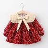 Children's Wear Girls Autumn Winter New Long Sleeve Dress Baby Girl Baby Flower Princess Dress Girls Clohtes