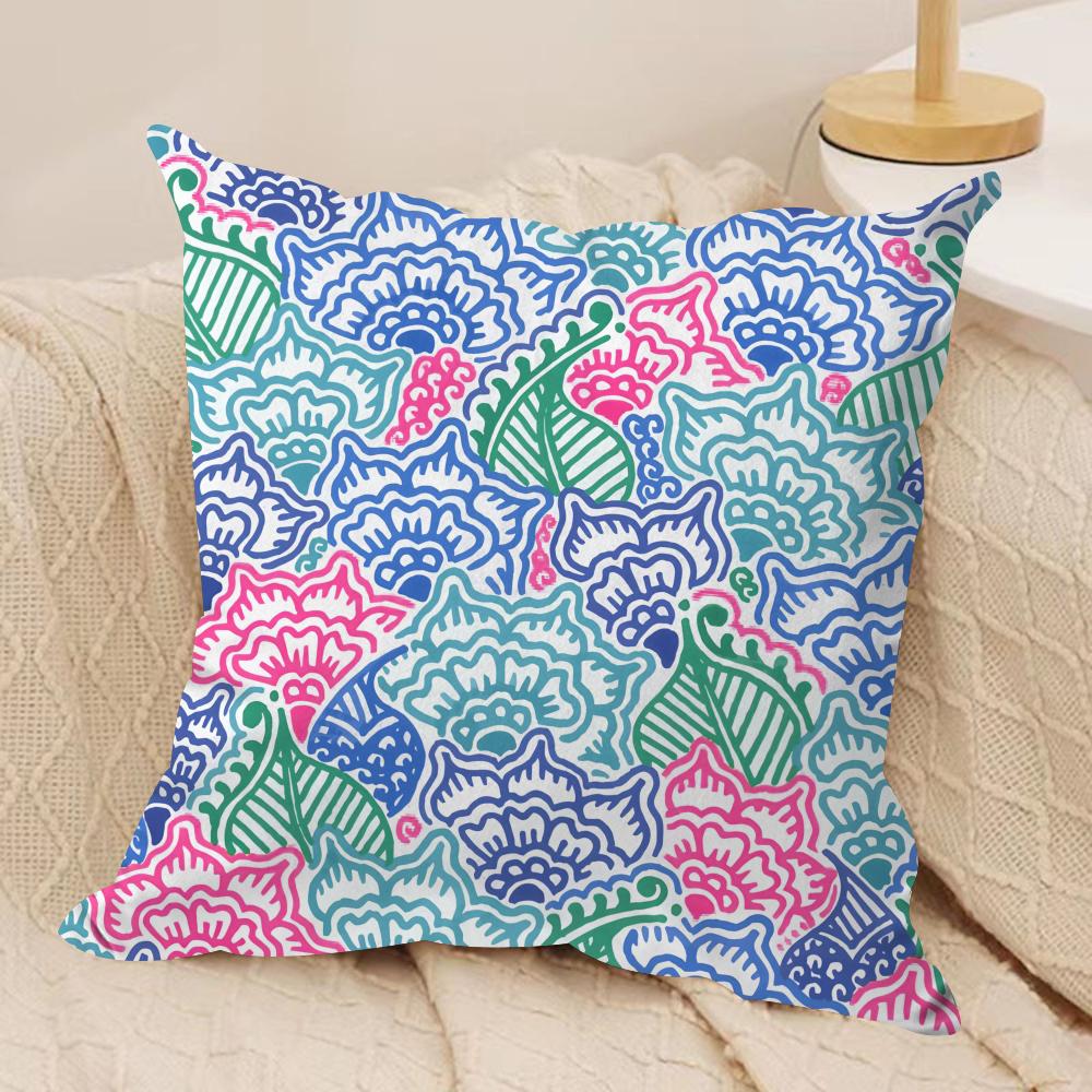 Garden Flowers Cushion Cover Soft Plush Fabric DoubleSided Printed Cushion Covers for All Seasons Modern HomeDecor Gift
