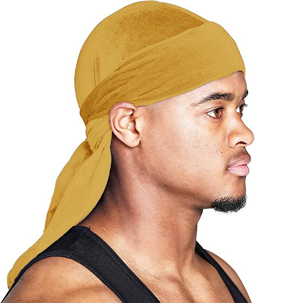 Men's And Women's Satin Elastic Hat Velvet Long Tail Pirate Hat Hip Hop Oversize Bandana Hat