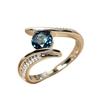 New European and American style rings Fashionable blue zircon bracelet for women Simple and versatile jewelry
