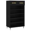 VidaXL Shoe Cabinet Black 60x35x105 Cm Engineered Wood 829589