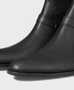 Firenze Atelier Slim Toe Velcro Pull-Up Leather Zip-Up Boots 3344 [Matt Black]
