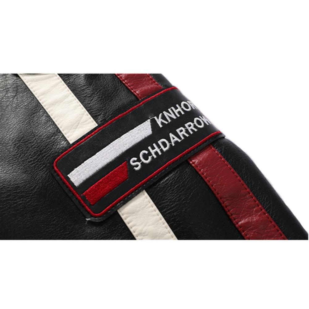 Осенне-зимняя флисовая мужская мотоциклетная кожаная куртка с вышивкой, гоночное пальто, ветровка, верхняя одежда, байкерская куртка из искусственной кожи