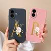 For Apple iPhone 16 Pro Max 16pro 16plus Pretty Cover Case Simple Flowers Letters Pattern Soft Silicone Shockproof Protective Housing For iPhone Capas