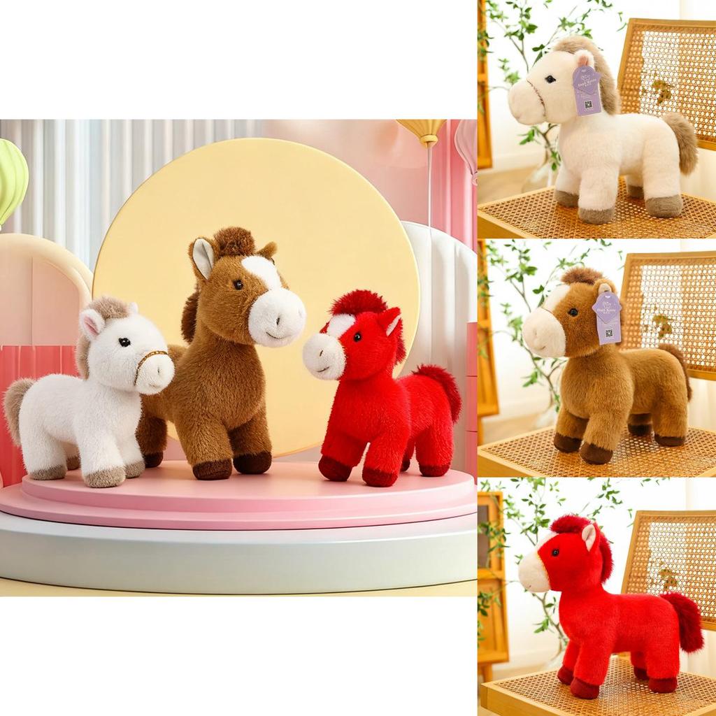 Pony Plush Toy With Pp Cotton Filling Perfect For Kids And Gift Giving