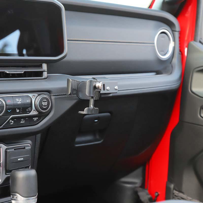 Автомобильный металлический кронштейн для второго пилота с ручкой для чашки воды, опорная подставка для Jeep Wrangler JL для JT Gladiator 2024 Up, аксессуары для салона автомобиля