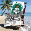 Custom Name Personalized Club Santos Laguna Print Beach Towel, for Trip Camping Beach Party Home Decor, Birthday Gift for Family & Friends