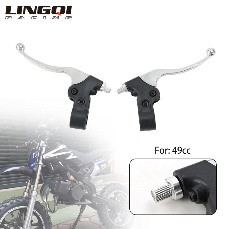 LINGQI RACING Clutch Levers Adjustable Folding Brake Clutch Lever For 47cc 49cc 2 Stroke Pocket Dirt Bike Gas Scooter Mini Moto