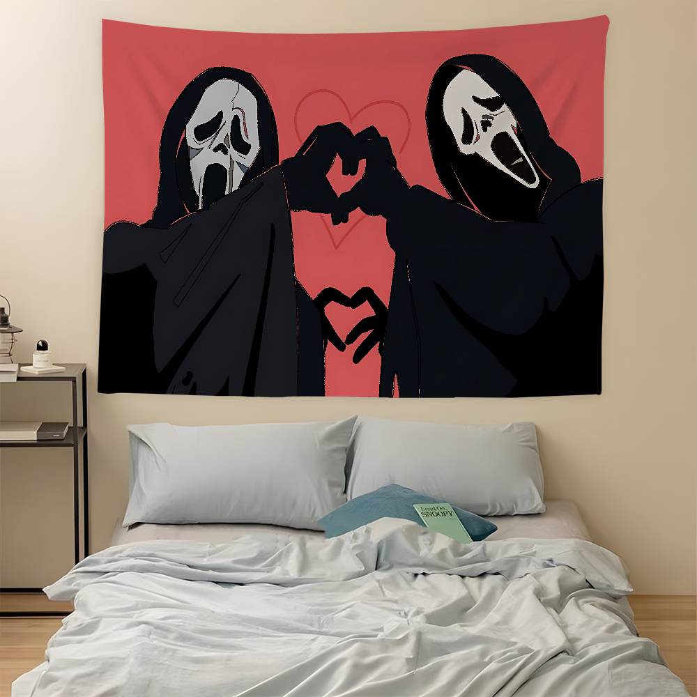 SSCREAMS Horror Movie Cartoon Tapestry for Living Room Home Dorm Decor INS Home Decor