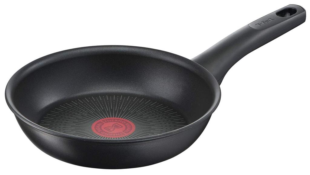 Tefal Frying Pan 20cm IH Gas Fire Free of Harmful Substances Such As and Hard Titanium Unlimited Frying Black G26502 Compatible, PFOA, Non-stick