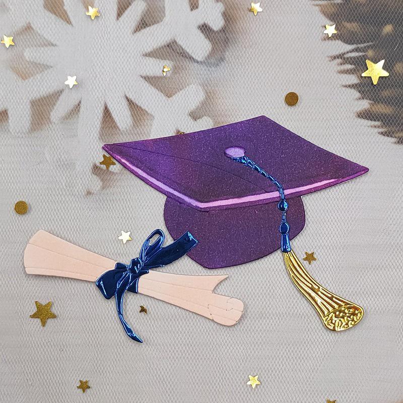 Кепка для докторской степени, металлические стальные режущие штампы, трафареты для скрапбукинга, ремесленные штампы, 3D DIY, изготовление фестивальных карт