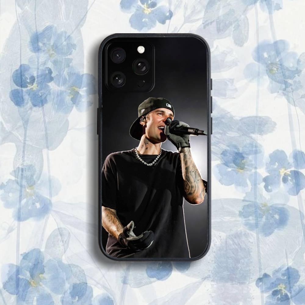 U-USA Justin B-Bieber Phone Case For iPhone 17,16,15,14,13,12,Pro,Max,Plus,E,SE4,Air,Mini Black Soft Box