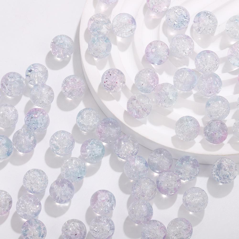 10мм Двухцветные бусины из кракле-стекла для изготовления браслетов и ожерелий в древнем стиле своими руками