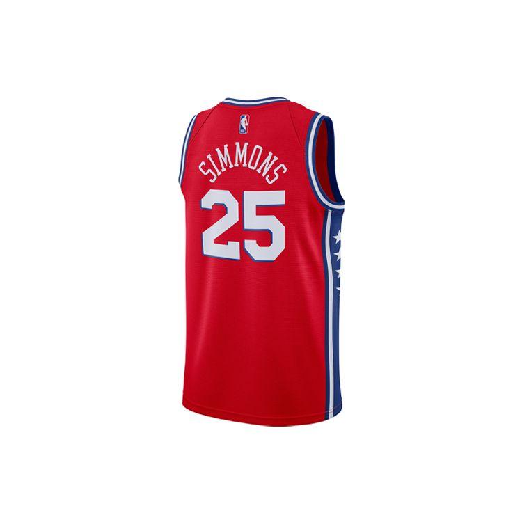 Nike Баскетбольная майка NBA Philadelphia 76ers с изображением Simmons Men Tops красная AT9812-658