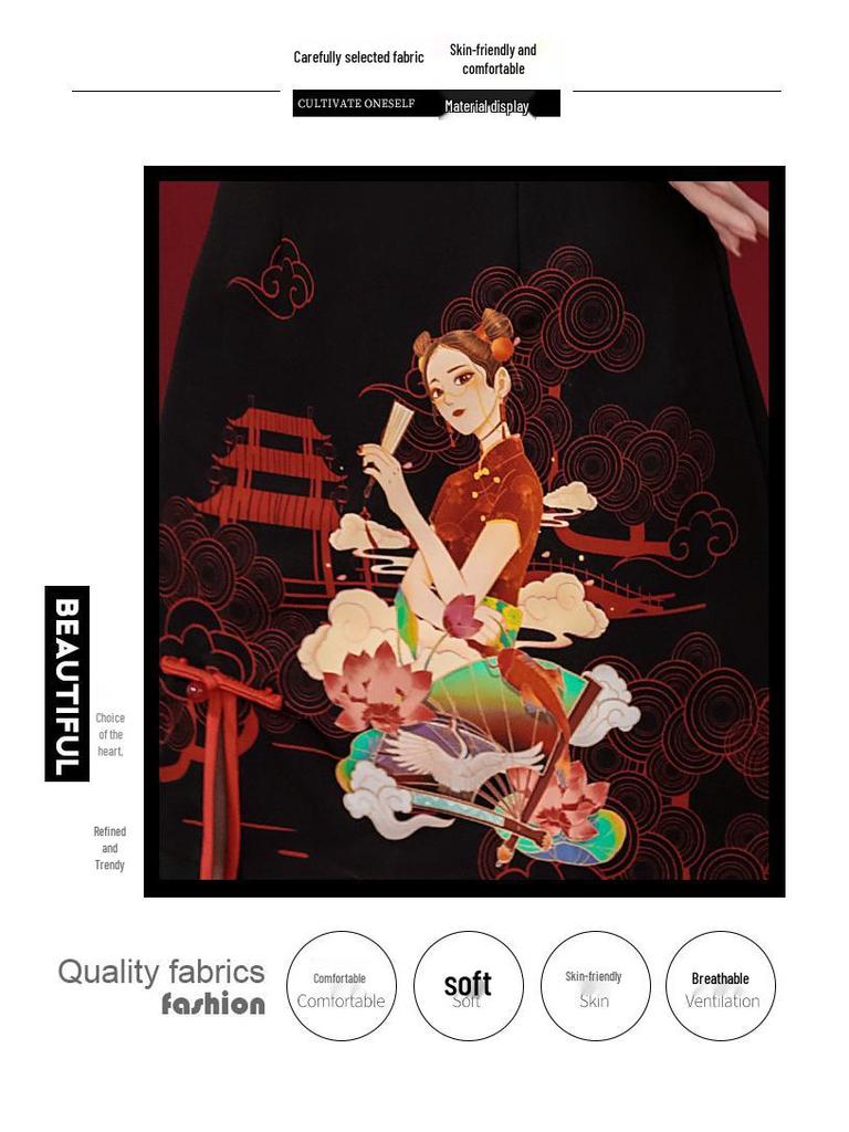 2025 Summer Black Qipao: Youthful, Modern Chinese Style