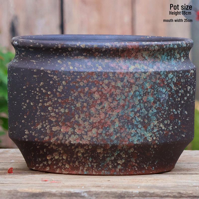 Extra Large Ceramic Bonsai Pot with Wide Caliber, Coarse Pottery for Succulents and Bougainvillea.