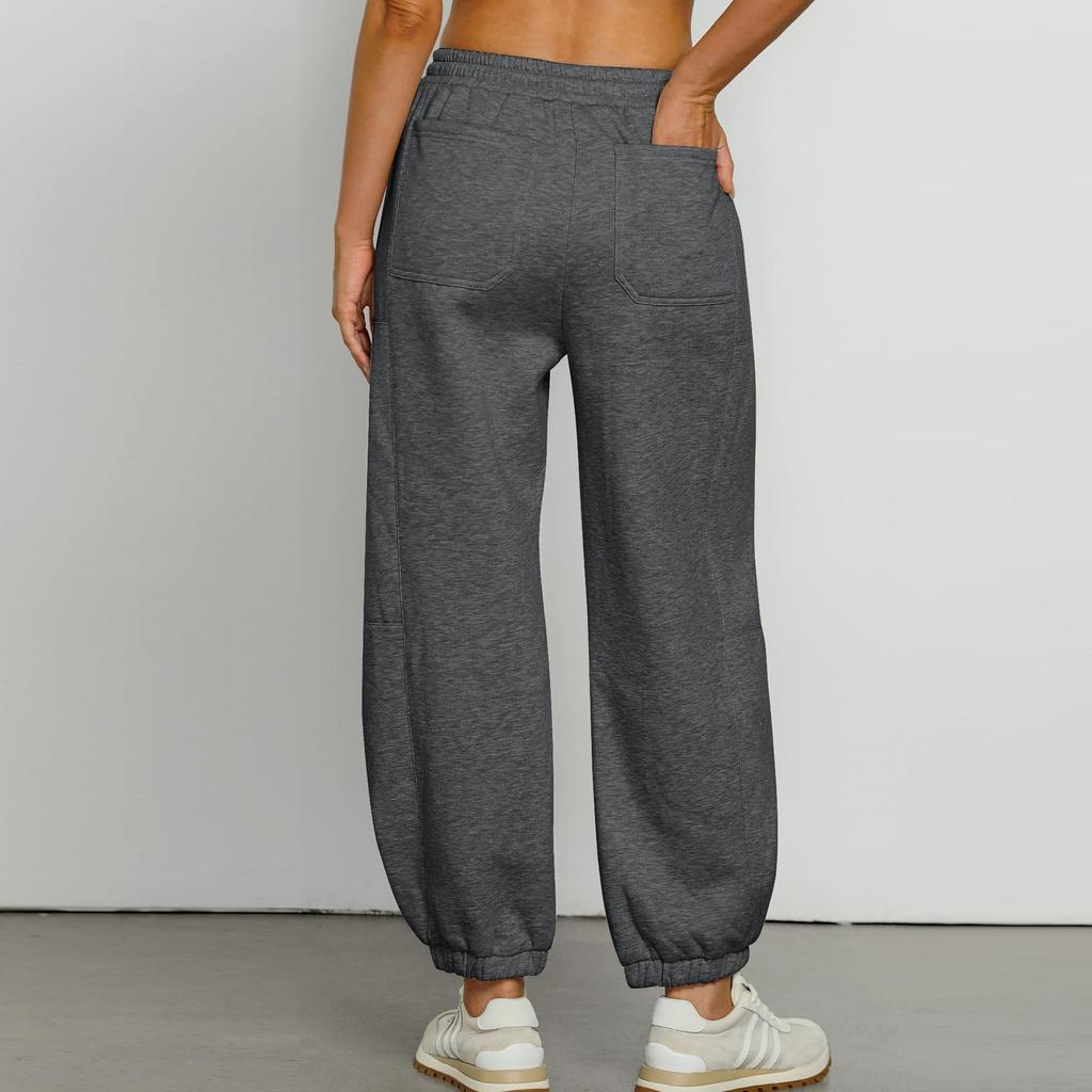 Women's High Waisted With Pocket Jogging Pants Sweatpants Trousers Solid Color Casual Pants