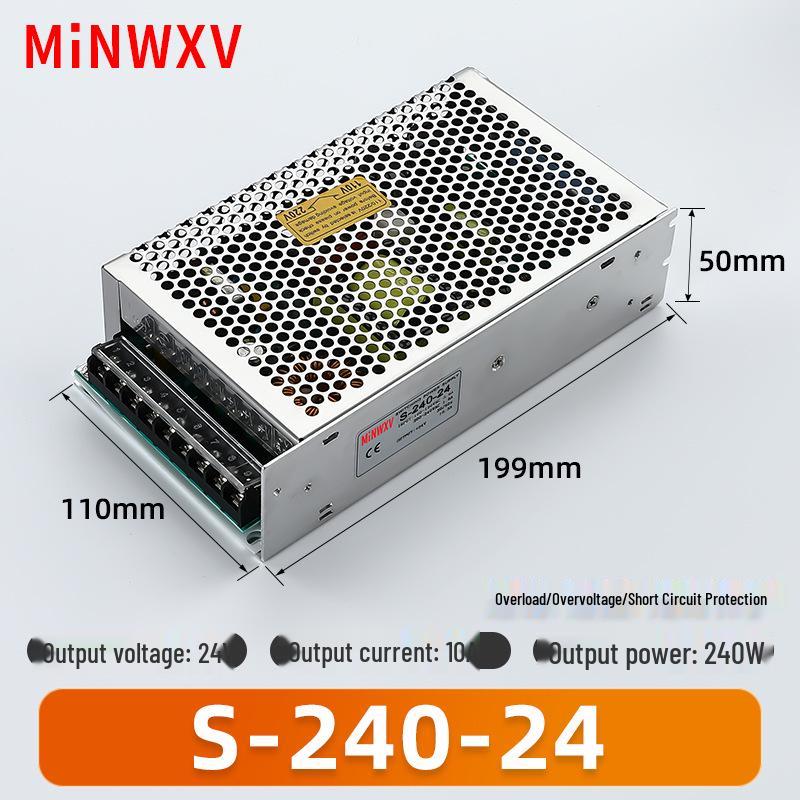 S Switch 220V AC to 12V/24V DC Transformer for Industrial Lighting Monitors.