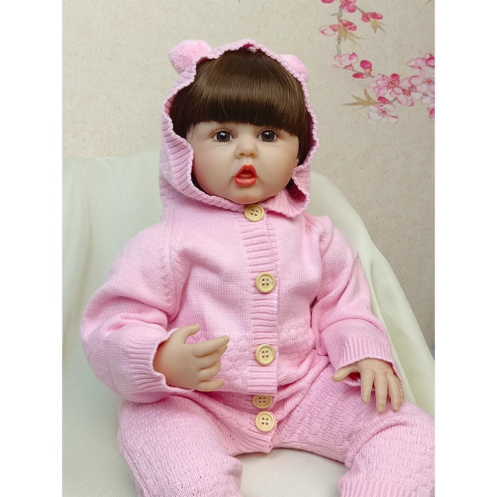 24 дюймов тканевая кукла реборн желтый милый медведь резиновая кукла женщина ребенок реборн реалистичные игрушки для девочек