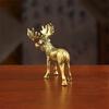 Versatile Mini Brass Statue Miniature Size Brass Ornament Elk Animal Craft  Tabletop Decoration