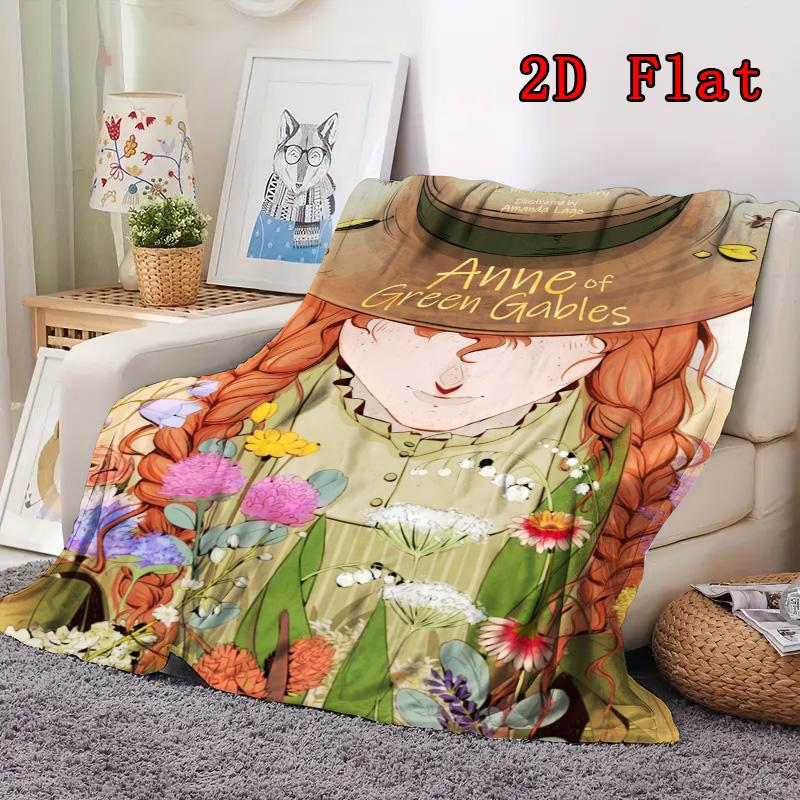 Anne of Green Gables 2D Flat Pattern Flannel Blanket High quality All Seasons Warmth and Comfort Perfect for Christmas Gifts.NMT0928012