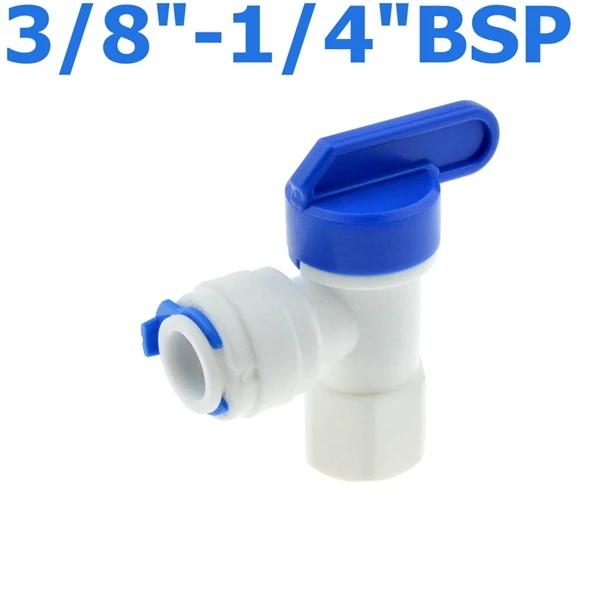 RO Elbow 1/4 3/8 OD Hose 1/4"BSP Female Thread Quick Connect Pressure Tank Plastic Ball Valve RO Water Reveser Osmosis Fitting