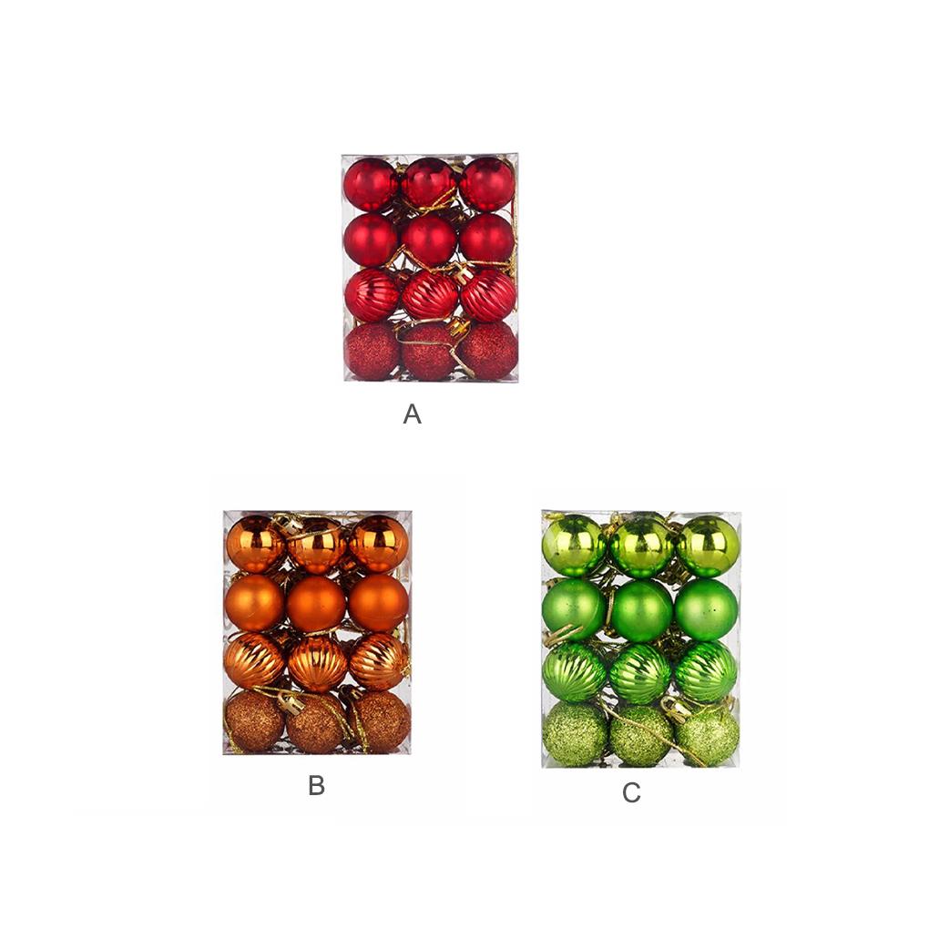 24 шт. Рождественские шары пластиковые круглые рождественские шары элегантные водонепроницаемые праздничные украшения венок Новый год для дома и улицы