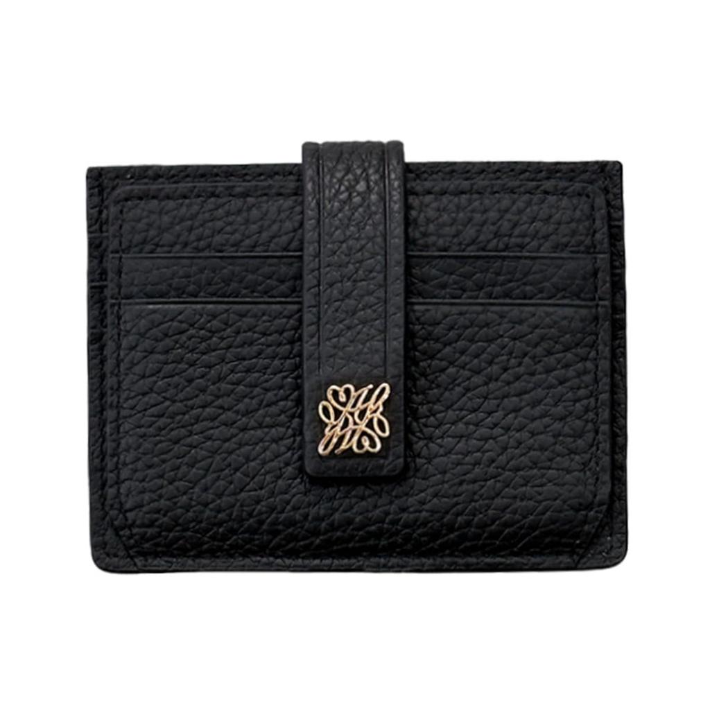 Gisele Slim Genuine Leather Card Case with 10 Pockets, Bifold, Pass Case, Fragment Case, for Women (Black)