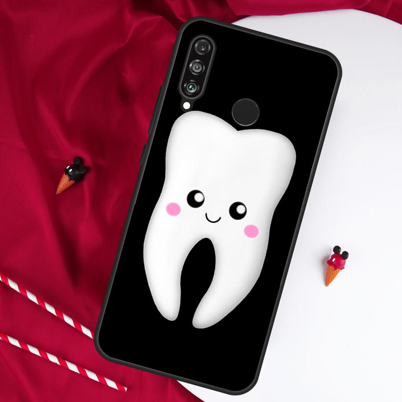 Чехол для Huawei Nova Y61 Y91 Y73 Y72 Y90 Y70 Y60 12s 12i 11i 8i 9 10 SE P60 P30 Pro P40 Lite с рисунком зуба