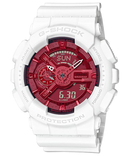 Casio Мужские кварцевые часы с цифровым дисплеем GA-110DBR-7A, водонепроницаемые до 200 м, ударопрочные, из смолы