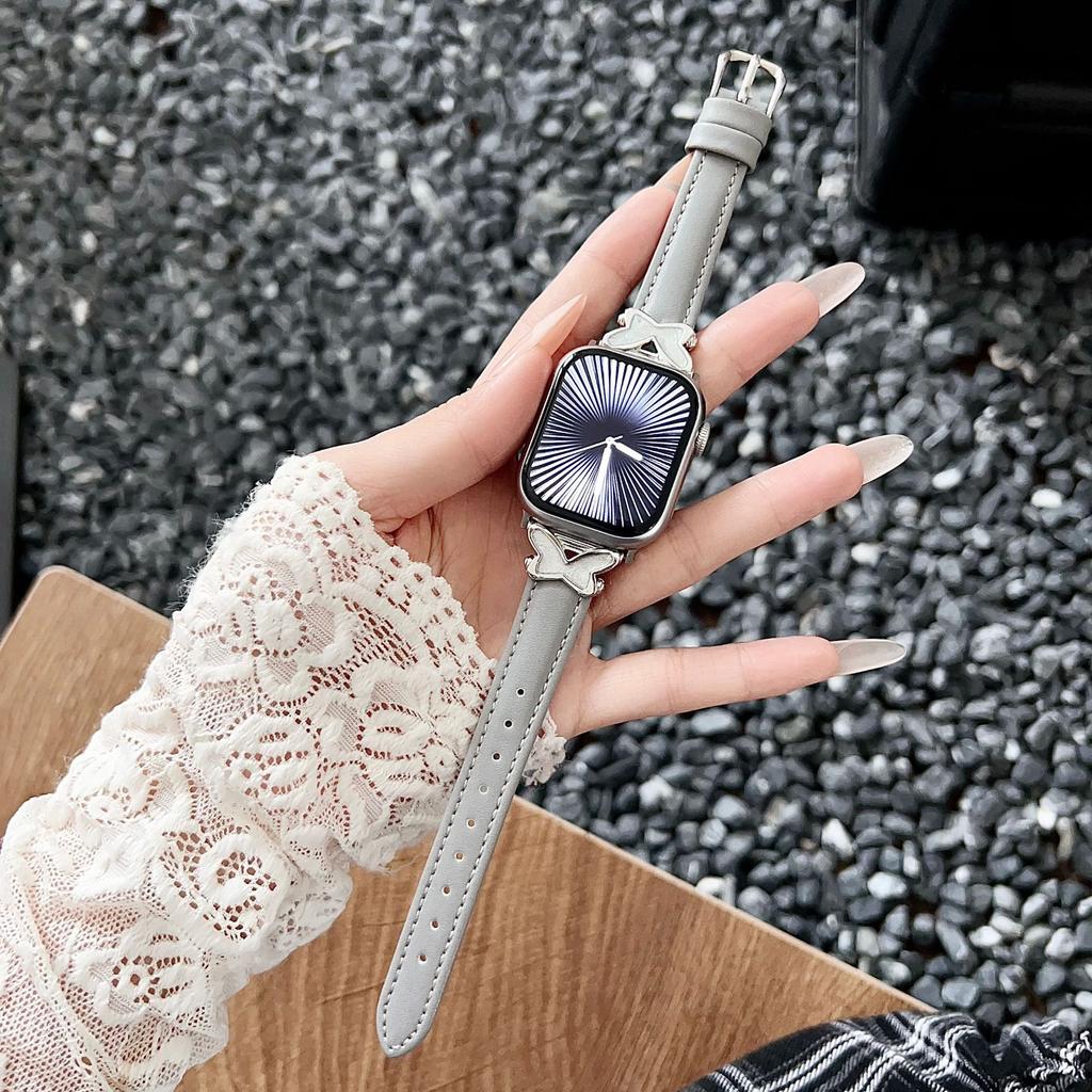Suitable for apple watchs10 watch with leather iwatch9876 generation SE Epoxy Butterfly Fashion