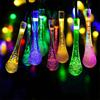 Solar Powered Water Drop Lights String Multicolor LED Outdoor Christmas Decor for Christmas Tree Holiday Wedding Party 881