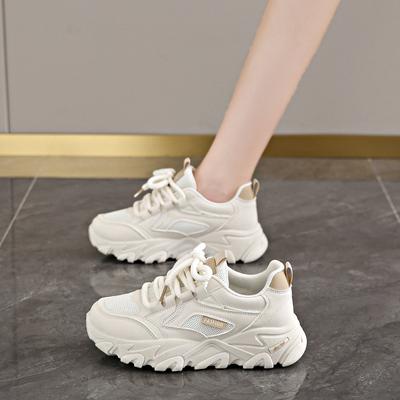 CRLAYDK Кроссовки для ходьбы для женщин Сетчатые кроссовки на толстой платформе Модные кроссовки для бега со шнуровкой Удобные спортивные повседневные теннисные