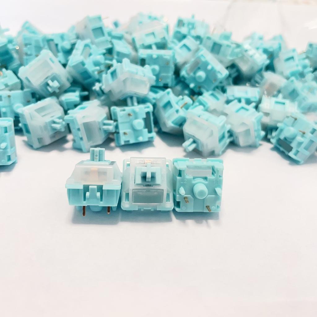 HMX Blue Star Тихий тактильный переключатель 5-контактный Аксессуары для механической клавиатуры RGB POM PC PA66 Бесшумный переключатель Заводская смазка для Hot Swap